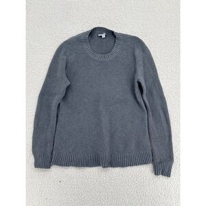 J Crew Mercantile Classic Crewneck Sweater Women Size M Gray Merino Wool Blend